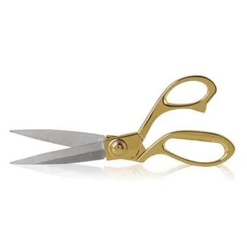 eZthings 8" Heavy Duty Gold Scissors for Crafts and More
