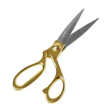eZthings 8" Heavy Duty Gold Scissors for Crafts and More