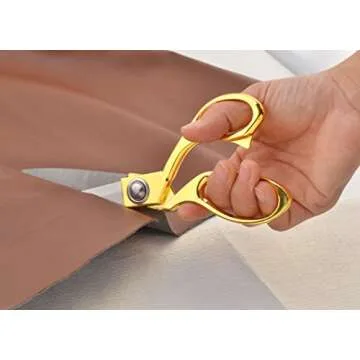 eZthings 8" Heavy Duty Gold Scissors for Crafts and More