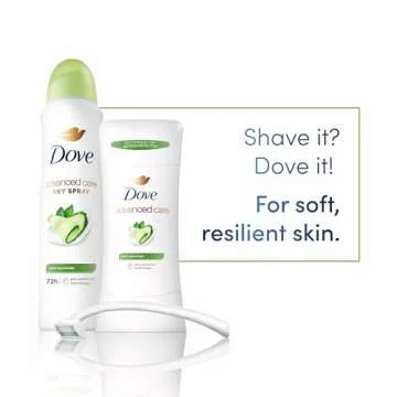 Dove Advanced Care Antiperspirant Deodorant Stick Cool Essentials for Helping Repair Skin Barrier After Shaving, with 72-Hour Sweat & Odor Protection, 2.6 oz