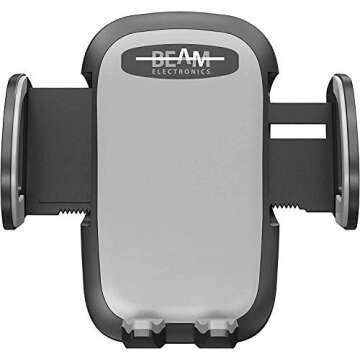 Beam Electronics Car Phone Holder Mount, Phone Car Air Vent Mount Holder Cradle Compatible for iPhone 12 11 Pro Max XS XS XR X 8+ 7+ SE 6s 6+ 5s 4 Samsung Galaxy S4-S10 LG Nexus Nokia