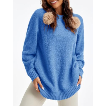 Saodimallsu Women's Trendy Oversized Sweater for Fall