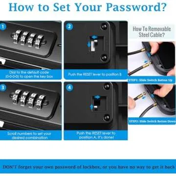 AMIR Portable Travel Safe Box, Waterproof Anti-Theft Lockbox