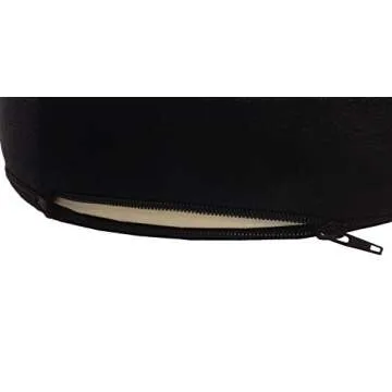 Kieba Hemorrhoid Treatment Donut Tailbone Cushion, Prostate Pillow, Pregnancy, Post Natal, Bed Sores, Coccyx, Sciatica, 18 Inches. Ultra Premium Comfort Foam (Black)