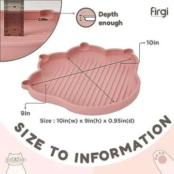 Firgi MEOW Silicone Baby Toddler Plates, Baby Feeding Essentials 100% Food-Grade Silicone Led Weaning Supplies BPA Free Toddler Soft and Durable Silicone Plate Feeding Supplies BPA Free Kids Dry Rose