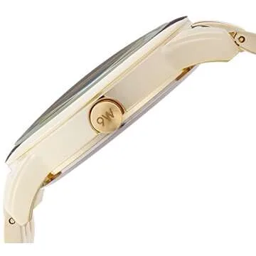 Nine West Women's NW/1578CHGB Champagne Dial Gold-Tone Bracelet Watch