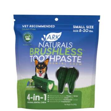 Ark Naturals Brushless Toothpaste Dog Chews for Small Breeds