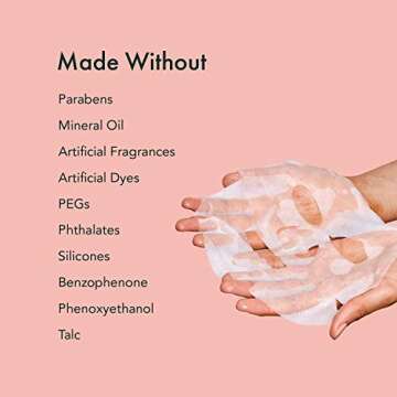 Rael Face Mask Skin Care, Collagen Face Masks - Bamboo Facial Sheet Mask, Korean Skincare, with Collagen Essence and Fruit Extracts, Nourishing and Moisturizing, All Skin Types (Collagen, 5 Sheets)