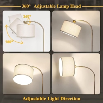 Boncoo Arc Floor Lamp with Dimmer for Living Room