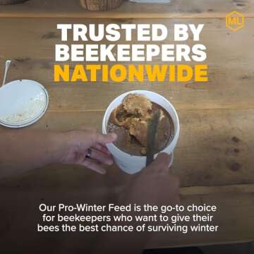 Mann Lake Pro-Winter Feed for Bees | Winter Patties for Beehive Feeding | Supports Colony Survival During Cold Weather | Low Protein Formula for Overwintering Bees | Beekeeping Supplies | 10lb Bucket
