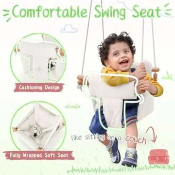 Secure Canvas Baby Swing for Infants 6-36 Months