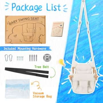 Secure Canvas Baby Swing for Infants 6-36 Months