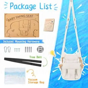 Secure Canvas Baby Swing for Infants 6-36 Months