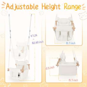 Secure Canvas Baby Swing for Infants 6-36 Months