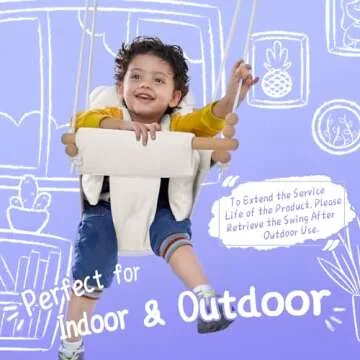 Secure Canvas Baby Swing for Infants 6-36 Months