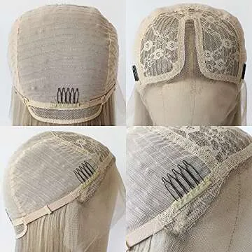 Itimay Green Hair Lace Front Wig Long Straight Wig Natural Hair Heat Resistant Fiber Hair Synthetic Lace Front Wigs for Fashion Women