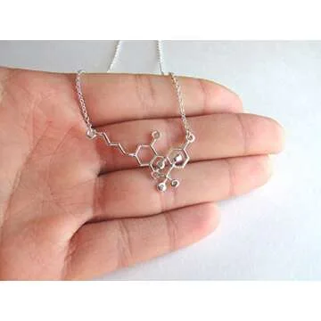 Molecule Necklace for Women | Unique Science Jewelry Gift