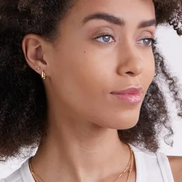 MILLA 14k Gold Huggie Earrings for Women – Trendy Style