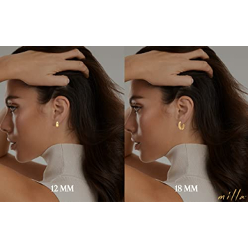 MILLA 14k Gold Huggie Earrings for Women – Trendy Style