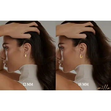 MILLA 14k Gold Huggie Earrings for Women – Trendy Style