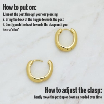 MILLA 14k Gold Huggie Earrings for Women – Trendy Style