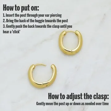 MILLA 14k Gold Huggie Earrings for Women – Trendy Style