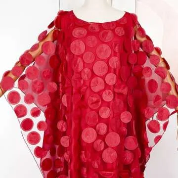 HD African Women Applique Flower Dress for Every Event