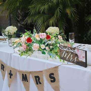 2Pack Clear Acrylic Flower Vase Rectangular, 15.7 Inches Long Floral Centerpiece Low Vases with Holes for Dinning Table, Home Decor, Wedding Decoration