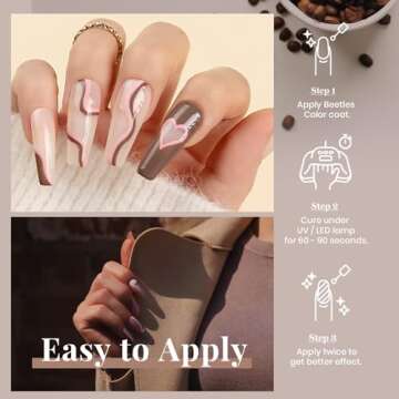 Beetles Brown Gel Nail Polish 1 Pcs 15ml Gray Brown Nail Polish Soak Off Uv LED Nail Lamp Nail Art Manicure Salon DIY Home