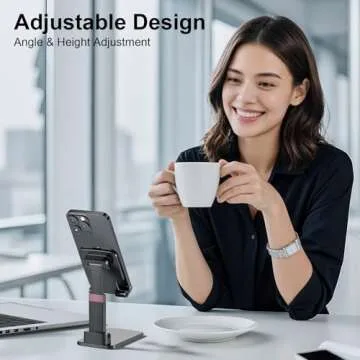 Adjustable Phone Stand for Desk, Portable Cell Holder