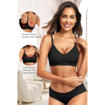 Vertvie Women's Wireless Seamless Push-Up Bra