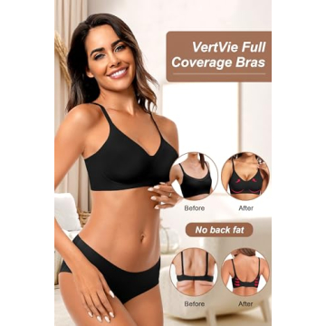 Vertvie Women's Wireless Seamless Push-Up Bra