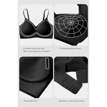 Vertvie Women's Wireless Seamless Push-Up Bra