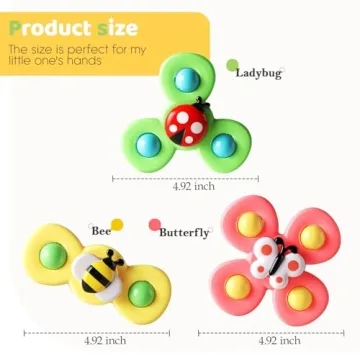 ALASOU Suction Cup Spinner Toys for Kids Ages 1-3