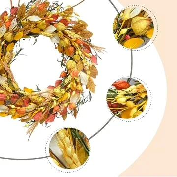 CIR OASES 24 inch Fall Wreath for Autumn Home Decor