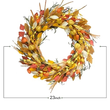 CIR OASES 24 inch Fall Wreath for Autumn Home Decor