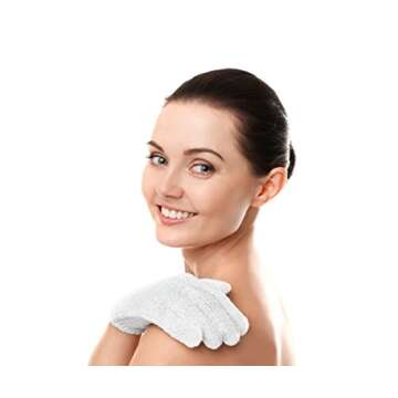 Linda Exfoliating Bath Gloves, Pack of 4