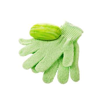 Linda Exfoliating Bath Gloves, Pack of 4