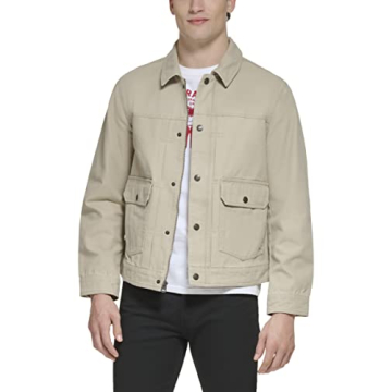 Levi's Men's Lightweight Trucker Shirt Jacket - Stylish Cotton Canvas Outerwear