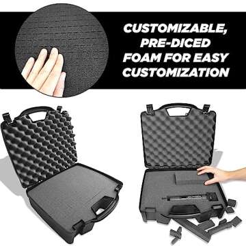 CASMATIX Wireless Microphone Case - Hard Shell Mic Foam Carrying Case with Customizable Foam Compati...