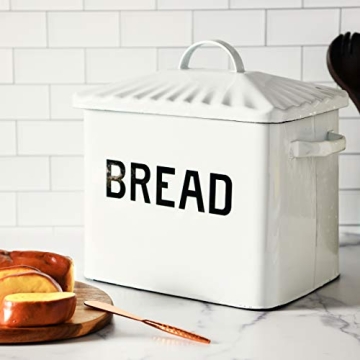Creative Co-Op Vintage Bread Box for Kitchen Charm