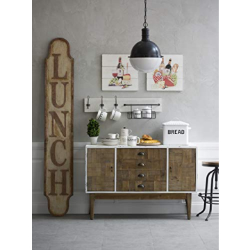 Creative Co-Op Vintage Bread Box for Kitchen Charm