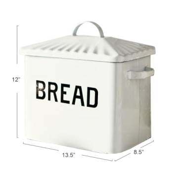Creative Co-Op Vintage Bread Box for Kitchen Charm