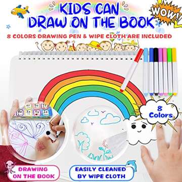 HeyKiddo Toddler Busy Book, New Upgraded Autism Toys for Kids, Preschool Activity Binder for Autism & Special Needs, Drawing/Educational Book for Home School Learning