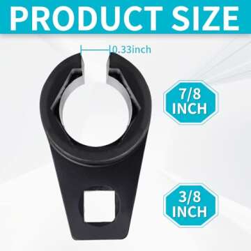 Lemxily Offset O2 Sensor Socket, 7/8-Inch (22mm) with 3/8-Inch Drive, Universal Fit for Vehicle Oxyg...