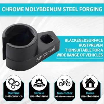 Lemxily Offset O2 Sensor Socket, 7/8-Inch (22mm) with 3/8-Inch Drive, Universal Fit for Vehicle Oxygen Sensor Removal