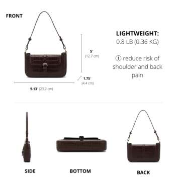 Scarleton Crossbody Bags for Women, Purses for Women, Lightweight Shoulder Bag Purse, Crossbody Bag with 2 Straps, H208721 - Brown