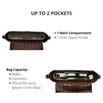 Scarleton Crossbody Bags for Women, Purses for Women, Lightweight Shoulder Bag Purse, Crossbody Bag with 2 Straps, H208721 - Brown