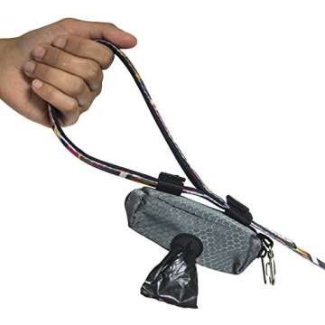 Friends Forever Dog Poop Bag Holder for Leash with Waste Bag Dispenser, Small Zipper Pouch with Dog Leash Attachment