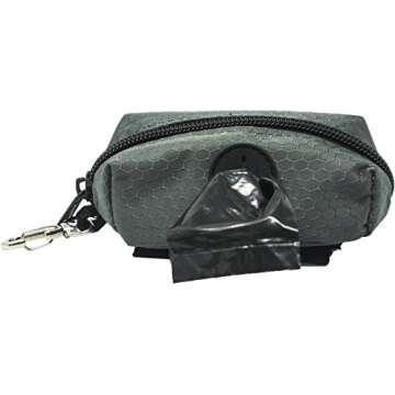 Friends Forever Dog Poop Bag Holder for Leash with Waste Bag Dispenser, Small Zipper Pouch with Dog Leash Attachment